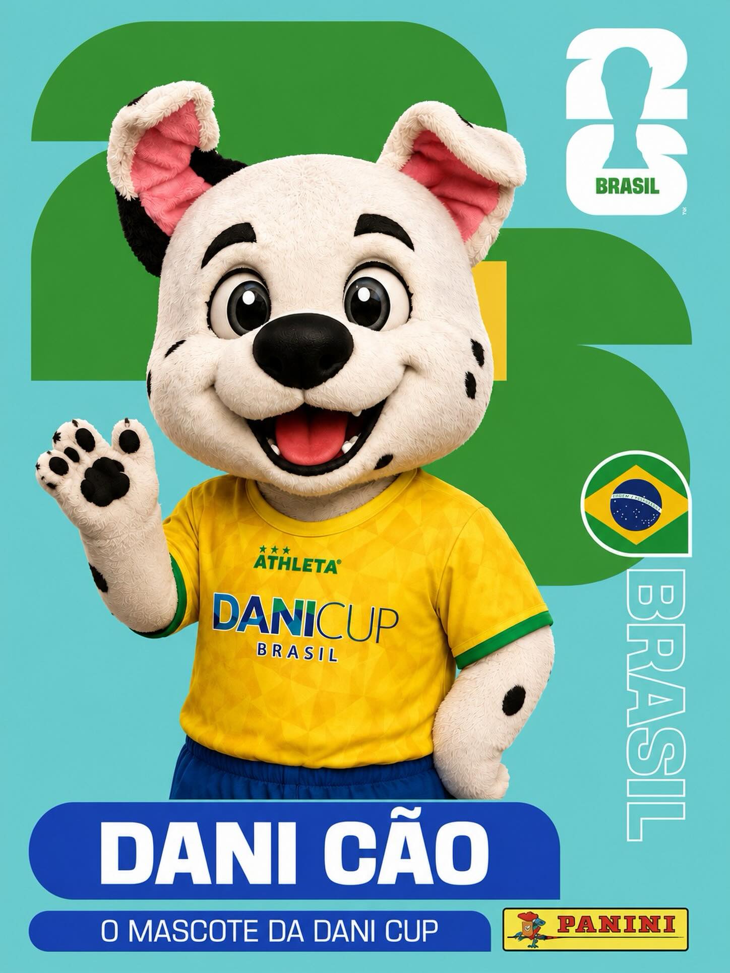 Entrou para a coleção. ⚽ O Dani Cão também ganhou sua figurinha no estilo clássico que todo mundo conhece. 🇧🇷 🔥 Porque na Dani Cup, futebol, diversão e experiência caminham juntos dentro e fora de campo. Quem também colecionaria essa? 🐶 #DaniCup #DaniCão #FutebolDeBase #Figurinha #Brasil